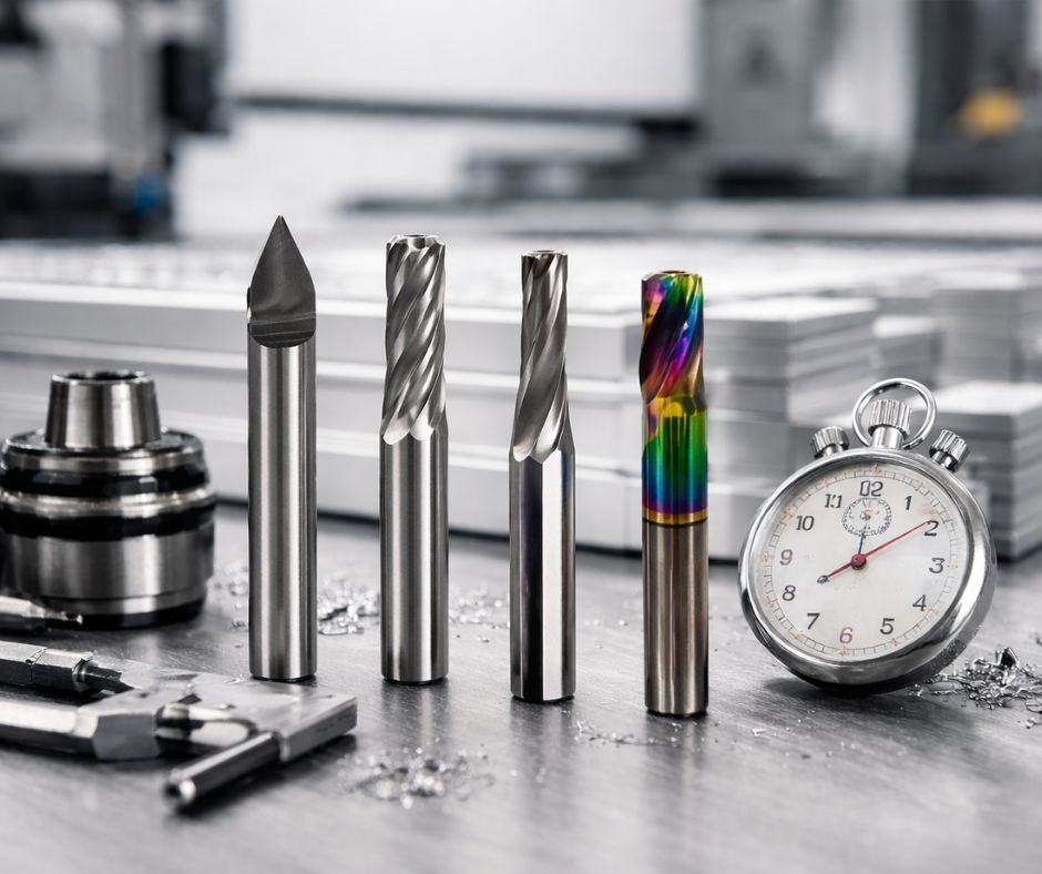 Complete CNC Solutions | CNC router tooling laid out to illustrate tooling cost versus performance over machine time