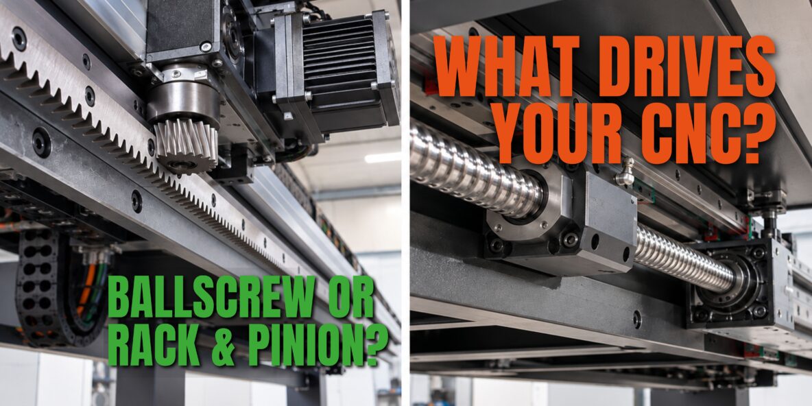 Complete CNC | Under a CNC router bed: Rack & Pinion vs Ballscrew