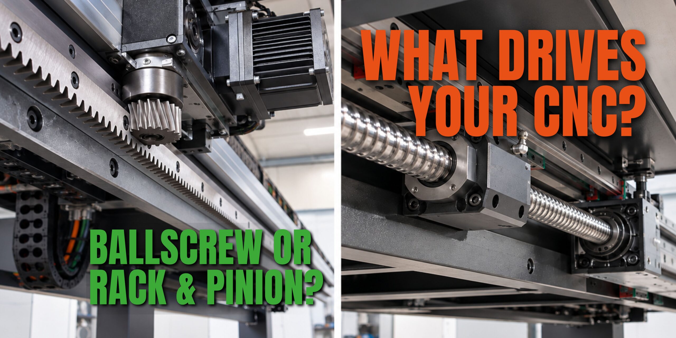 Featured image for “The Hidden Cost of Rack & Pinion vs Ballscrew CNC Drives”